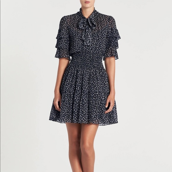 Rebecca Taylor cheetah print ruffle dress - Picture 1 of 7